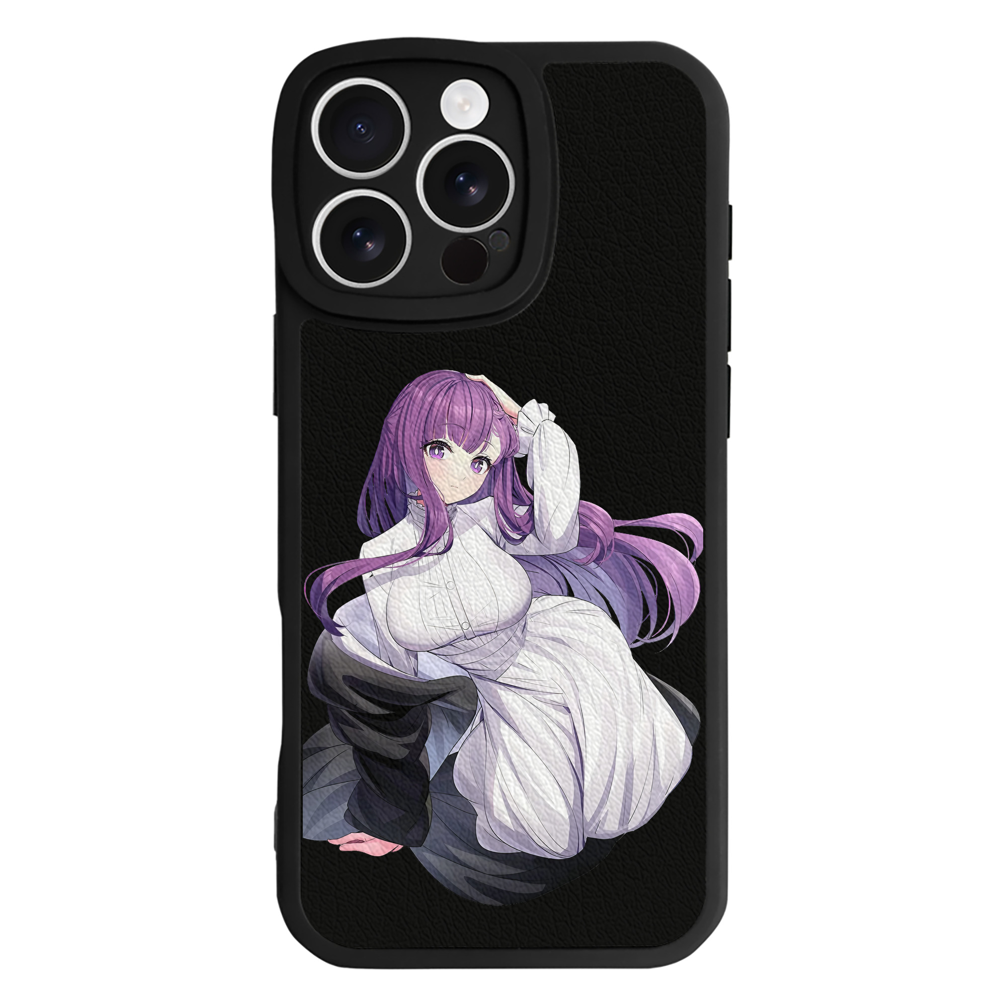 （画像用） 葬送のフリーレン Frieren 【iPhone 16シリーズ対応】シリコンスマホケース（レザー調） 材質：シリコン